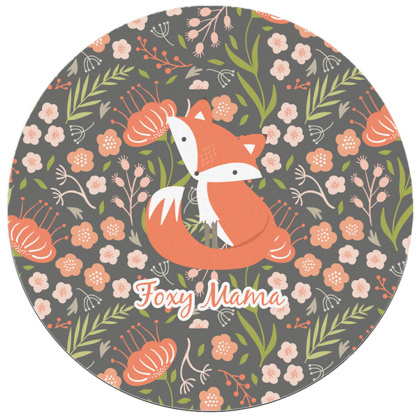 Foxy Mama Round Mousepad - APPROVAL