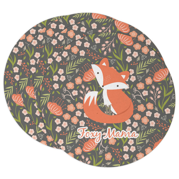 Custom Foxy Mama Round Paper Coasters