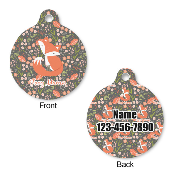 Foxy Mama Round Pet ID Tag - Large - Approval