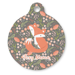 Foxy Mama Round Pet ID Tag - Large
