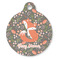 Foxy Mama Round Pet ID Tag - Large - Front
