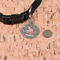 Foxy Mama Round Pet ID Tag - Small - In Context