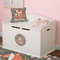 Foxy Mama Round Wall Decal on Toy Chest