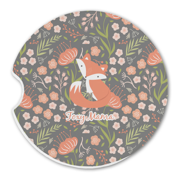 Custom Foxy Mama Sandstone Car Coaster - Single