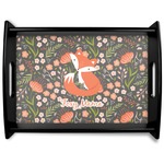 Foxy Mama Black Wooden Tray - Large