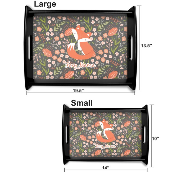 Foxy Mama Serving Tray Black Sizes