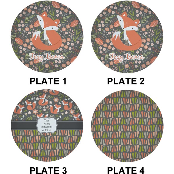 Foxy Mama Set of Lunch / Dinner Plates (Approval)