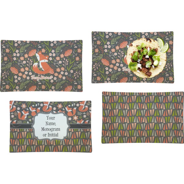 Foxy Mama Set of Rectangular Dinner Plates