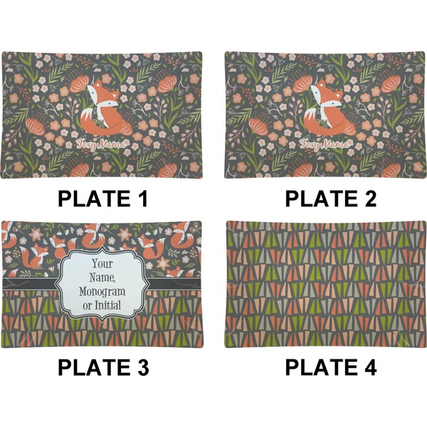 Foxy Mama Set of Rectangular Dinner Plates (Approval)