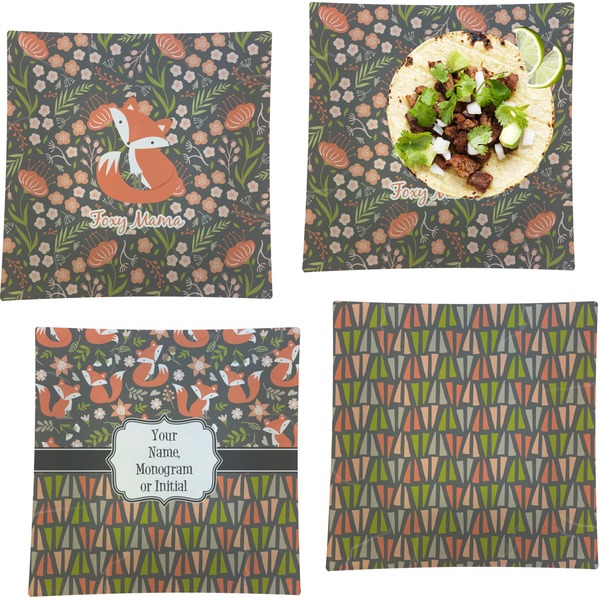 Foxy Mama Set of Square Dinner Plates