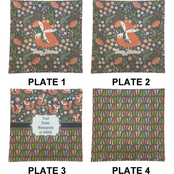 Foxy Mama Set of Square Dinner Plates (Approval)