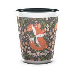 Foxy Mama Ceramic Shot Glass - 1.5 oz - Two Tone - Set of 4