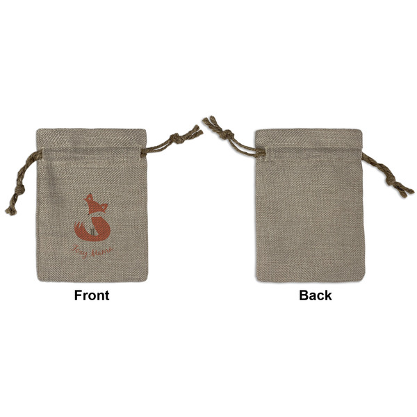 Foxy Mama Small Burlap Gift Bag - Front Approval