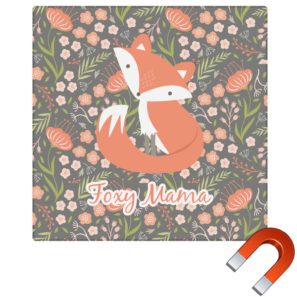 Custom Foxy Mama Square Car Magnet - 6"