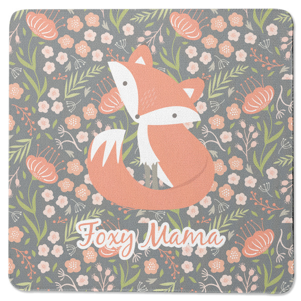 Custom Foxy Mama Square Rubber Backed Coaster