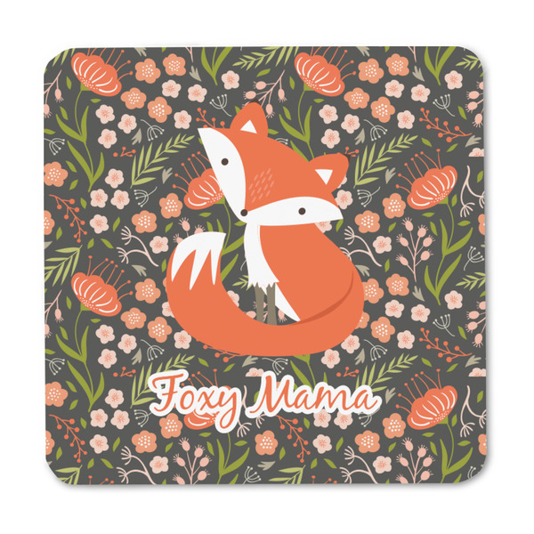 Foxy Mama Square Fridge Magnet - FRONT
