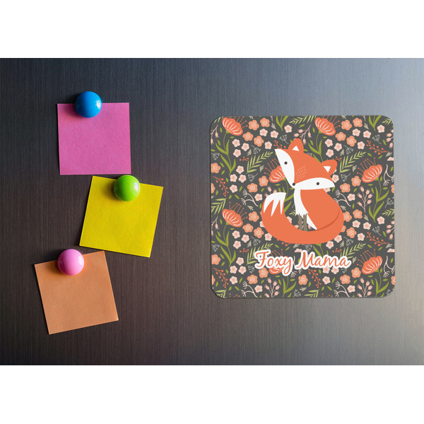 Foxy Mama Square Fridge Magnet - LIFESTYLE
