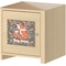 Foxy Mama Square Wall Decal on Wooden Cabinet