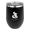 Foxy Mama Stainless Wine Tumblers - Black - Double Sided - Front