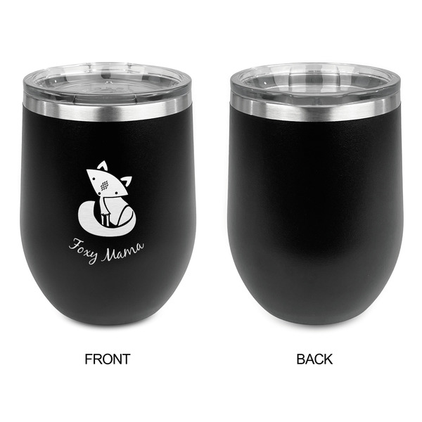 Foxy Mama Stainless Wine Tumblers - Black - Single Sided - Approval