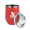 Foxy Mama Stainless Wine Tumblers - Coral - Double Sided - Alt View