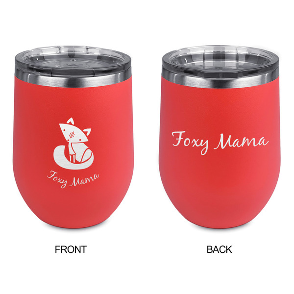 Foxy Mama Stainless Wine Tumblers - Coral - Double Sided - Approval