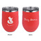 Foxy Mama Stainless Wine Tumblers - Coral - Double Sided - Approval