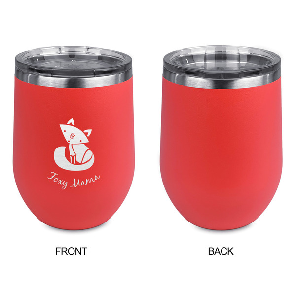 Foxy Mama Stainless Wine Tumblers - Coral - Single Sided - Approval
