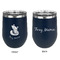 Foxy Mama Stainless Wine Tumblers - Navy - Double Sided - Approval