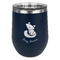 Foxy Mama Stainless Wine Tumblers - Navy - Double Sided - Front