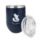 Foxy Mama Stainless Wine Tumblers - Navy - Single Sided - Alt View