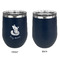 Foxy Mama Stainless Wine Tumblers - Navy - Single Sided - Approval