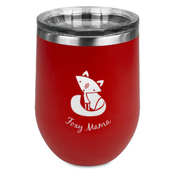 Foxy Mama Stemless Stainless Steel Wine Tumbler - Red - Double Sided
