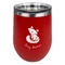 Foxy Mama Stainless Wine Tumblers - Red - Double Sided - Front