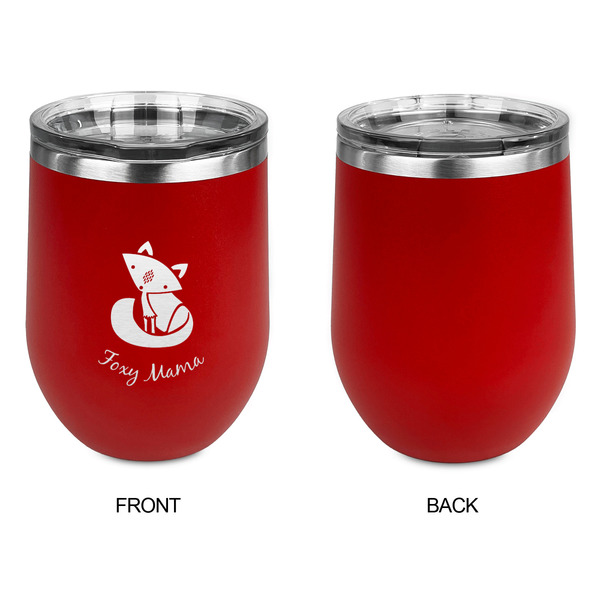 Foxy Mama Stainless Wine Tumblers - Red - Single Sided - Approval