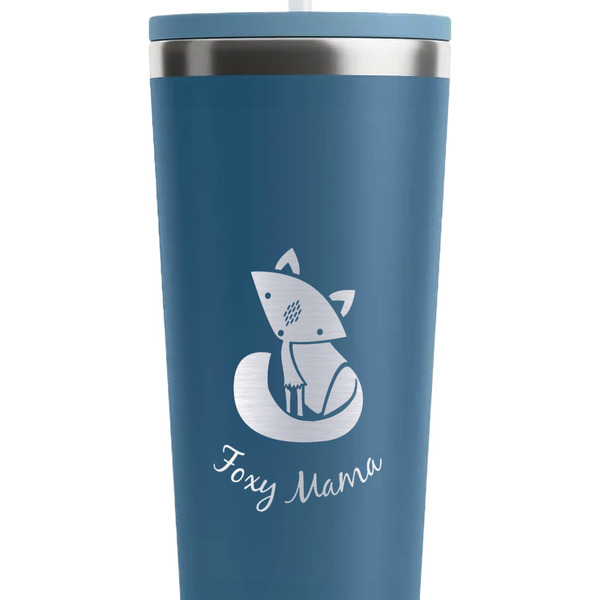 Foxy Mama Steel Blue RTIC Everyday Tumbler - 28 oz. - Close Up