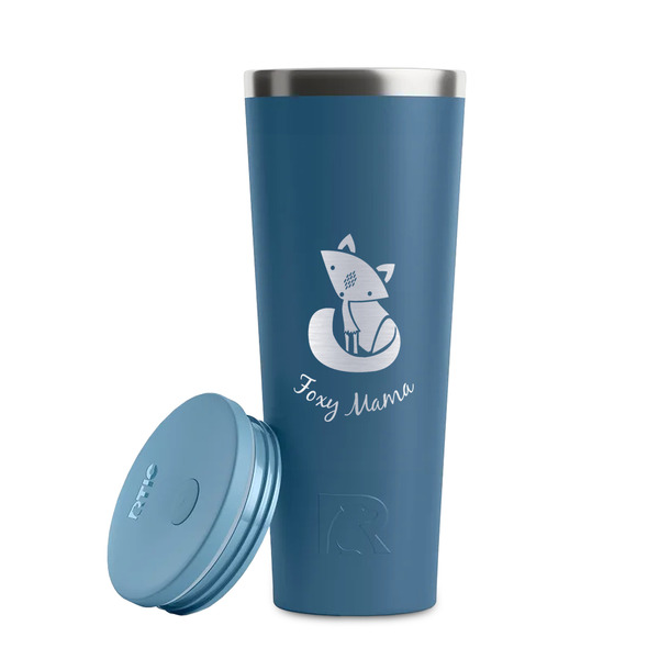Foxy Mama Steel Blue RTIC Everyday Tumbler - 28 oz. - Lid Off