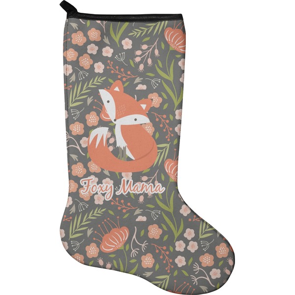 Custom Foxy Mama Holiday Stocking - Single-Sided - Neoprene
