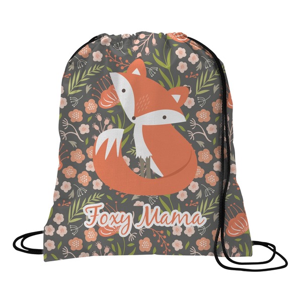 Custom Foxy Mama Drawstring Backpack - Medium