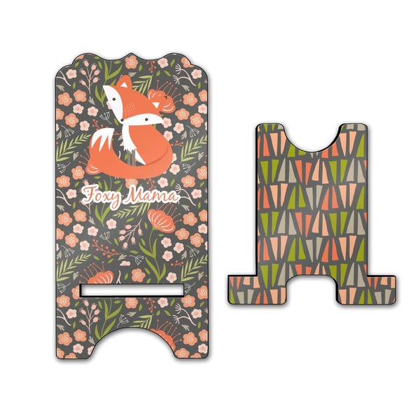 Foxy Mama Stylized Phone Stand - Front & Back - Large