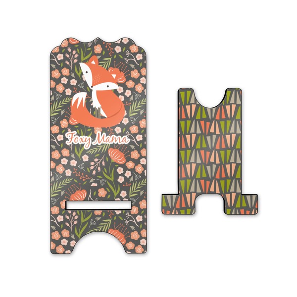 Foxy Mama Stylized Phone Stand - Front & Back - Small
