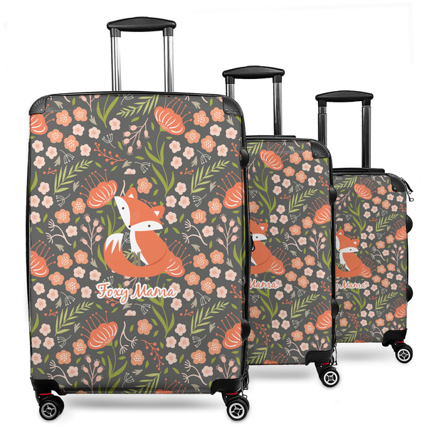 Custom Foxy Mama 3 Piece Luggage Set - 20" Carry On, 24" Medium Checked, 28" Large Checked