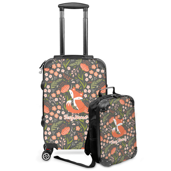 Custom Foxy Mama Kids 2-Piece Luggage Set - Suitcase & Backpack