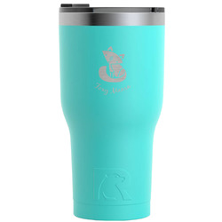 Foxy Mama RTIC Tumbler - Teal - Engraved Front