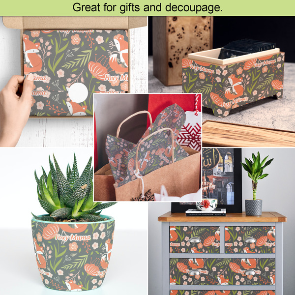 Foxy Mama Tissue Paper - In Use Collage