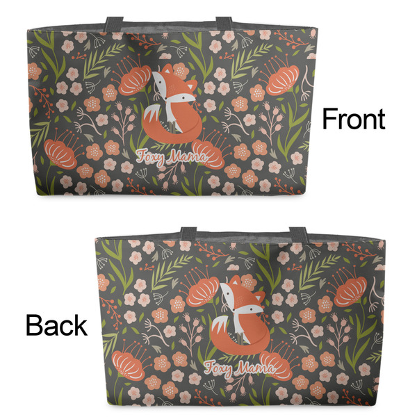 Foxy Mama Tote w/Black Handles - Front & Back Views