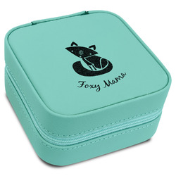 Foxy Mama Travel Jewelry Box - Teal Leather