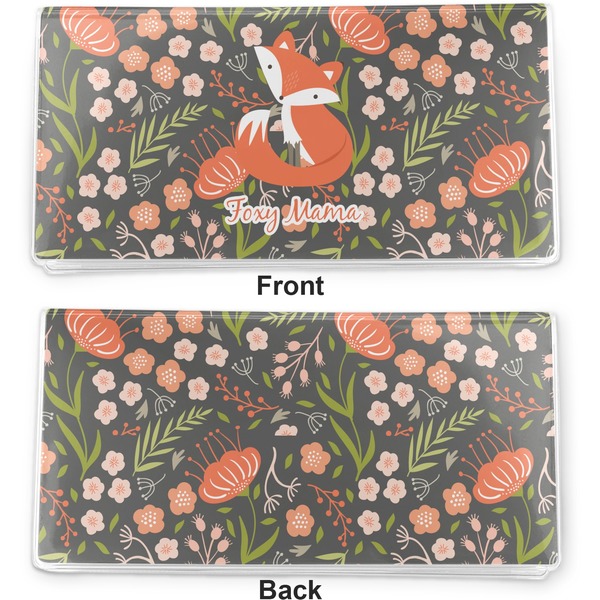 Foxy Mama Vinyl Check Book Cover - Front and Back