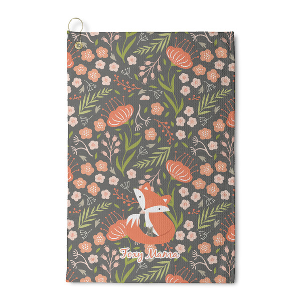 Custom Foxy Mama Waffle Weave Golf Towel