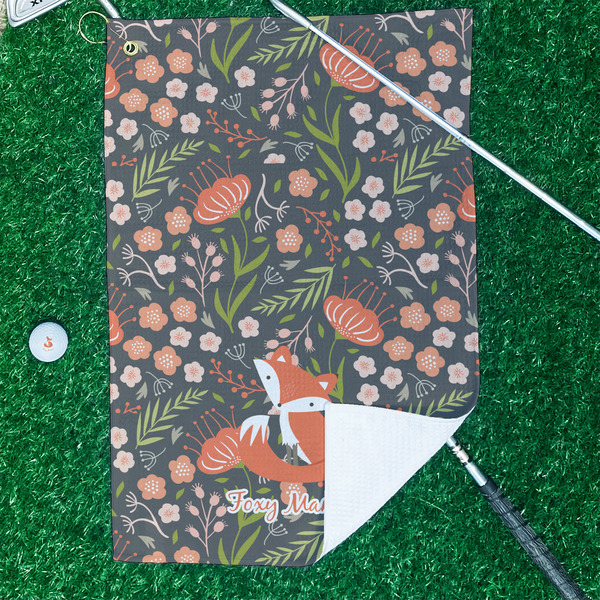 Foxy Mama Waffle Weave Golf Towel - In Context